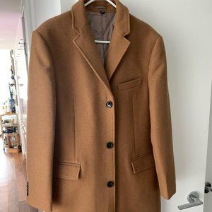 J. Crew Thompson Dark Camel Wool Topcoat - 42R